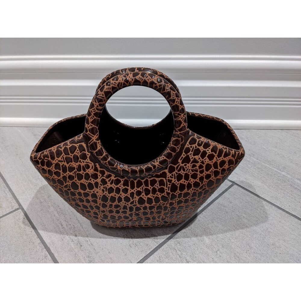 Unique Ceramic Purse Vase NEW